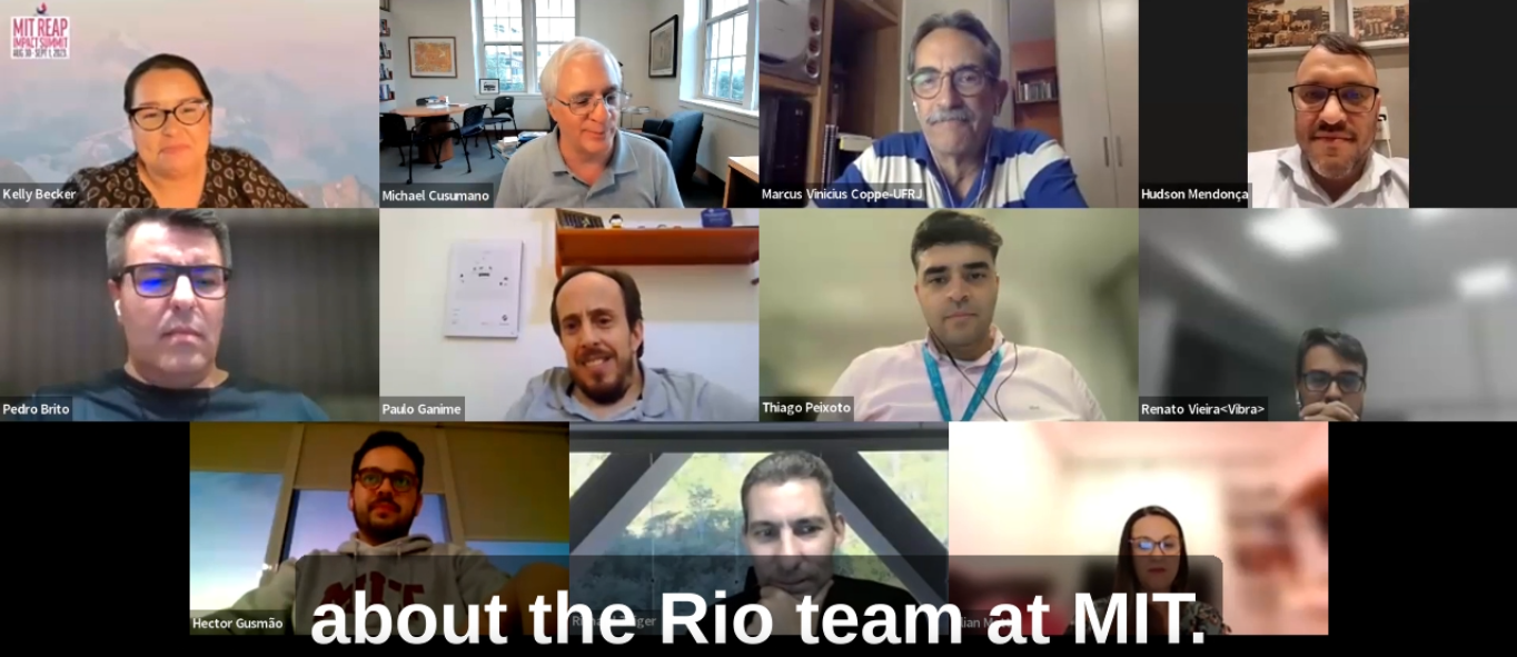 Professor Michael Cusumano parabeniza equipe do MIT REAP Rio